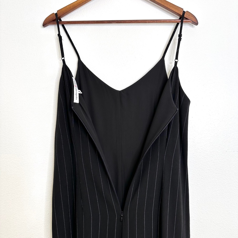 Cupcakes‎ and Cashmere Lana Pinstripe Wide Leg Jumpsuit Black Size S - Picture 7 of 7
